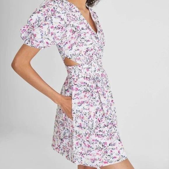 French Connection Flores Cotton Eyelet Cutout‎ Dress Size 4 - Picture 3 of 8